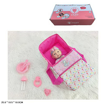 Пупс DF10-090A с аксесс. в сумке-переноске в/к
