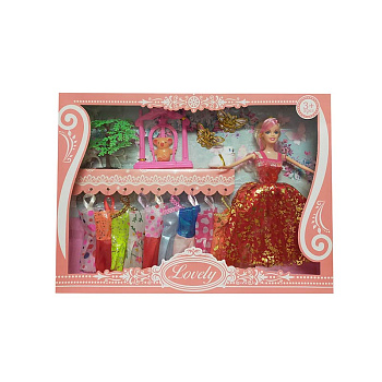 Кукла с набором 658D2 в/к