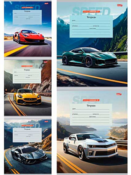 Тетрадь 12л. (кос.лин.с доп.гориз.) Проф-Пресс Profit "Авто и пейзаж" 12-5564 цв