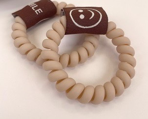 Резинки д/волос силиконовые (2шт) MARZIPAN шоколад 458-239