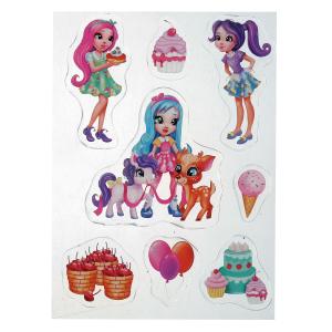 Наклейки А5 гелев.многораз. Лесные волшебницы 4680107916129