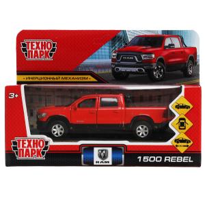 Машина Технопарк металл. Dodge Ram 1500 Rebel красный (13см) дв,баг,инер,в/к RAM