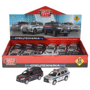 Машина Технопарк металл. Chevrolet Tahoe/Lexus LX-570 Полиция/След.комитет (12см