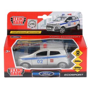 Машина Технопарк металл. Ford Ecosport Полиция (12см) дв,баг,инер,в/к SB-18-21-P-WB