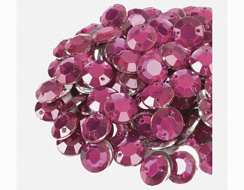 Стразы пришивные deVENTE "Круглые" 8004323 розовые,12мм,30г,акрил.