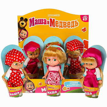 Кукла Карапуз Маша и Медведь, Маша (15см) в конверте,без звука DSP83030WOSP23