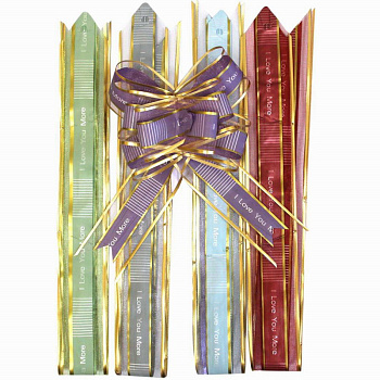 Бант-бабочка 5см органза Love (10шт/уп) Р0939-35 