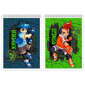 Блокнот А7  40л. КанцБиз спираль "Дикие Скричеры" WS9/2 полн.уф-лак