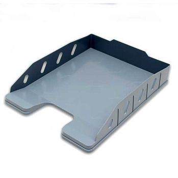 Лоток гориз.1-секц. Проф-Пресс "Офис" ЛК-5129 серый