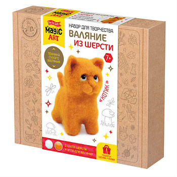 Набор д/творчества Валяние из шерсти Котик 05590 (Дес.Кор.)