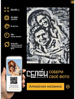 Алмазная мозаика Селфиконструктор (22х30см) Классик (6цв) СКА-2452