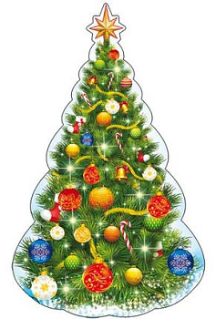 Мини-Плакат вырубной Елочка новогодняя 460709144039310895