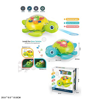 Черепаха 168-43 (прозрач) на батар в/к