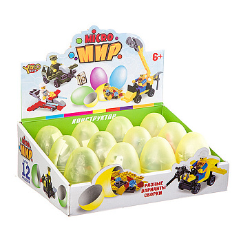 Мини-конструктор 3-в-1 Micro Мир M6827B 4 вида в яйце Г93853 Г93853