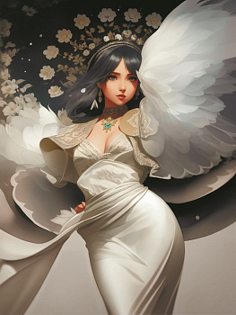 Алмазная мозаика квадратная классика (22х32см) с подр,полн.зап. (25цв) Котенок и натюрморт НД-8553