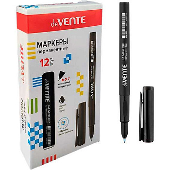 Маркер перм. deVENTE 5041500 чёрный,капиллярный,0,7мм