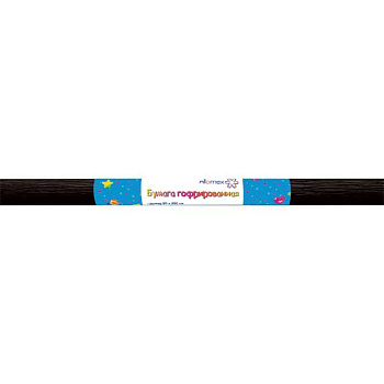 Бумага гофрированная ATTOMEX 50см*250см черная 8040735 (32г/м2)