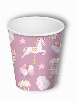 Стаканы бум. Карусель (250мл,6шт),флоупак СТ-2118