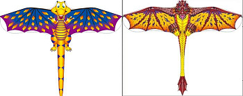 Воздушный змей 38х120см в пакете дракон M47162