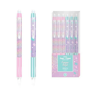 Ручка гелевая авт. "Пиши-Стирай" КОКОС "For girls" 261455 синяя,0,5мм,игольч.,асс.