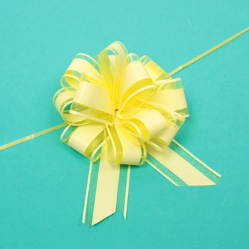 Бант д/оформления подарка Чудо (5см,d=15см) жёлтый 214-258