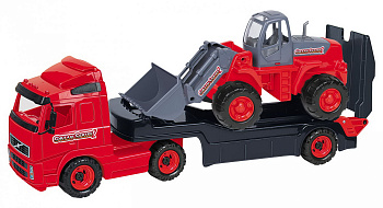 Автомобиль Volvo трейлер+трактор-погрузчик (75,5х21,5х32см) в/сет 8831 (Полесье)