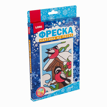Фреска Картина из песка Снегири Пз/ф-039 (Колорит)