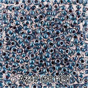 Бисер ГАММА круглый 1 10/0 2,3мм 5гр. 1-й сорт A242 тёмн.-серый ( 38149 )