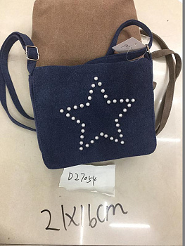 Сумочка 21*16см джинс D27054