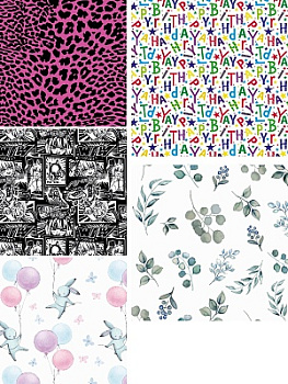 Бумага упак. В тренде (70х100см,1л,5диз,шоубокс) в асс. УБ-4466