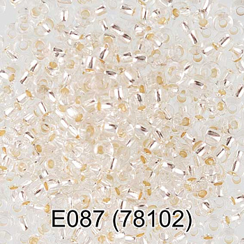 Бисер ГАММА круглый 5 10/0 2,3мм 5гр. 1-й сорт E087 прозрачный ( 78102 )