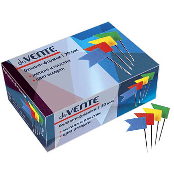 Булавки-флажки 20мм 50шт deVENTE 4130500 к/к