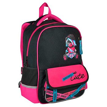 Рюкзак школьный ФЕНИКС "Плюшевый мишка" 61414 жестк.спинка,1отд.,28*37,5*13,5см,