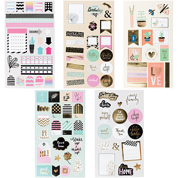 Набор бумажных наклеек MESHU "Golden shine" 5шт. MS_43768