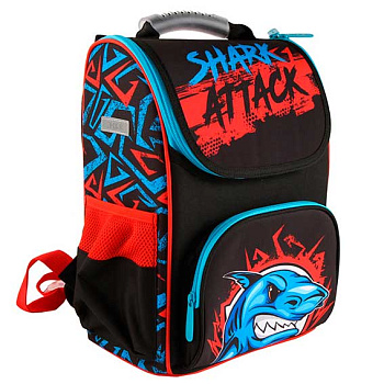 Ранец КОКОС "MINI Light Shark Attack" 213963 1отд.,эргономич.спинка,26*34*14см