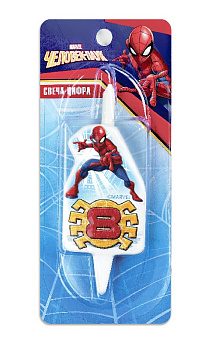 свеча тортовая цифра 8 "Человек-паук" м