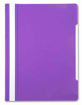 Скоросшиватель пластиковый А4 Бюрократ прозр.верх.лист 816308 (PS20) фиолетовый