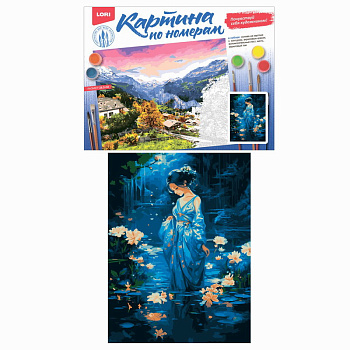Картина по номер.на картоне (28,5*38см) Цветение лотоса Кпн-315 (Колорит)