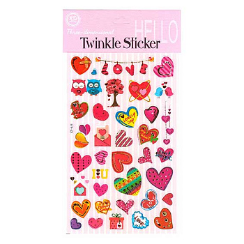 Наклейка 13*21см Сердца СТ-611 Р22072-16 Кн22072-16