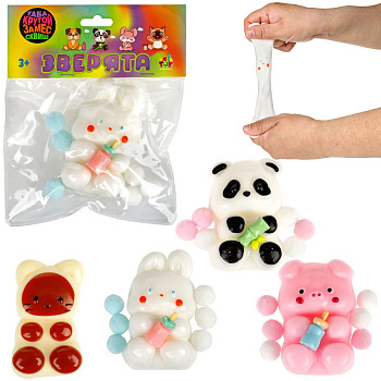 Игрушка-антистресс Крутой замес, Таба сквиш Звери (7*5*3см) в асс., в/п Т26412