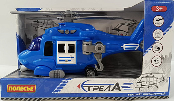 Вертолёт - полиция "Стрела" инерционный (свет, звук) в/к 61816 (Полесье)