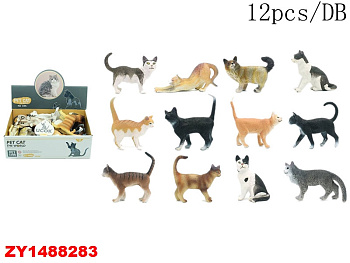 ПВХ Фигурка кошка YX-N488-7 (12шт/уп) цена за штуку в/к