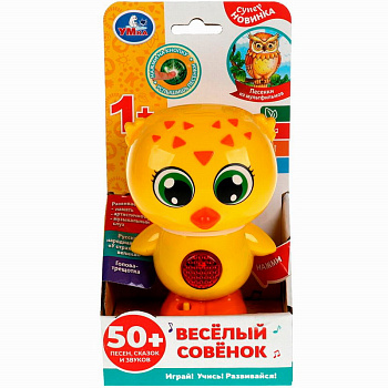 Совёнок развив. (50песен,сказок,звуков.голова-трещотка,свет,бат.) в/к HT532-R