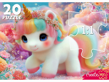 Макси-пазлы (20эл) Пушистый единорог ПУ20-3175