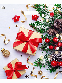 Пакет вырубной полиэтил.(45х38/60 мкм) Новогодние презенты н00246096