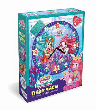 Пазл-часы (77эл) Энчантималс Океан 07155 (Оригами)