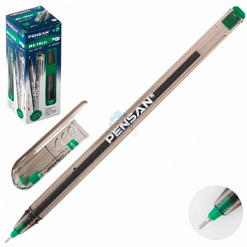 Ручка шар. PENSAN "My-Tech" 2240з зелёная,0,7мм