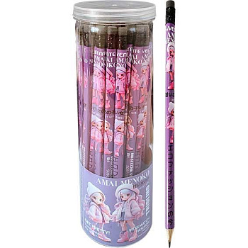 Карандаш ч/гр. с ласт. deVENTE "Amai Menoko" 5032605 HB,трёхгр.,заточ.,гриф.2мм