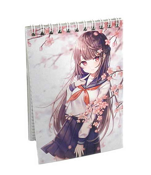 СБ Блокнот А6  40л. (верх. спираль) Anime 5 (клетка)