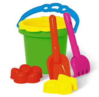 Пес. наб. №153 (ведро 0,8л,сито,сов19см,гр19см,2фор) 01853 (Стеллар)